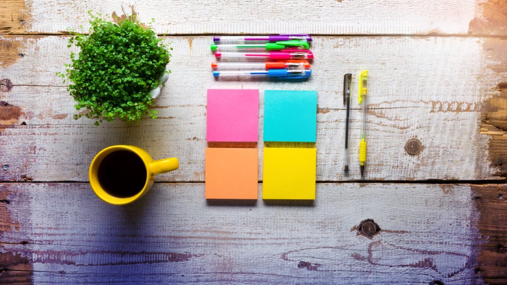 Colorful sticky notes