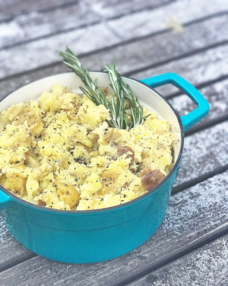 bowl of paleo garlic mashed potatoes