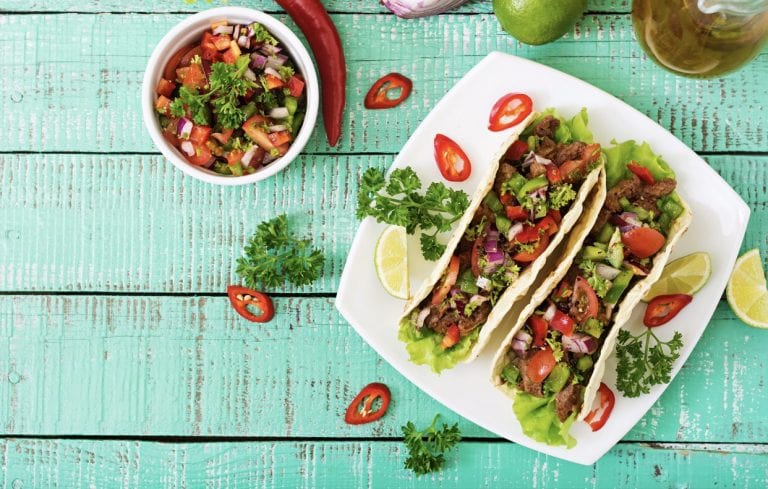 Whole 30 Shredded Beef Tacos with Pico de Gallo