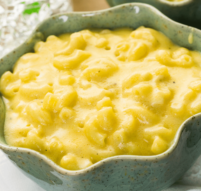 bowl of extra creamy mac and cheese
