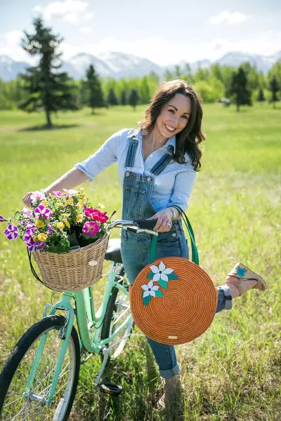 Amanda riding her bike in Alaska